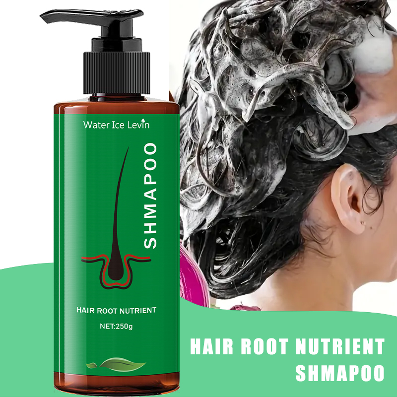 Hair Care Natural Ingredients - ルートナリッシングシャンプー 250g、普通髪タイプ用保湿フォーミュラ、毎日のヘアケア、洗練されたボトルデザイン、天然成分