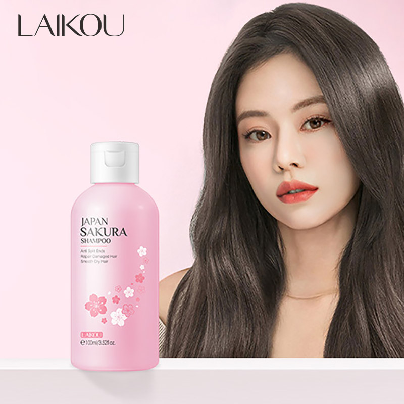 Hair Care Korean Products - LAIKOU 日本さくらシャンプー修復ダメージヘア保湿栄養抗フケオイルコントロールシャンプーヘアクレンジングケア