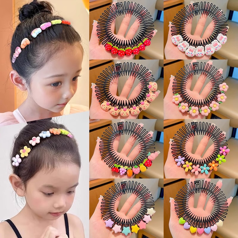Y2k スターハートカラフルなヘアコーム子供壊れたヘッドバン - Hair Care Korean Products のレビューと価格