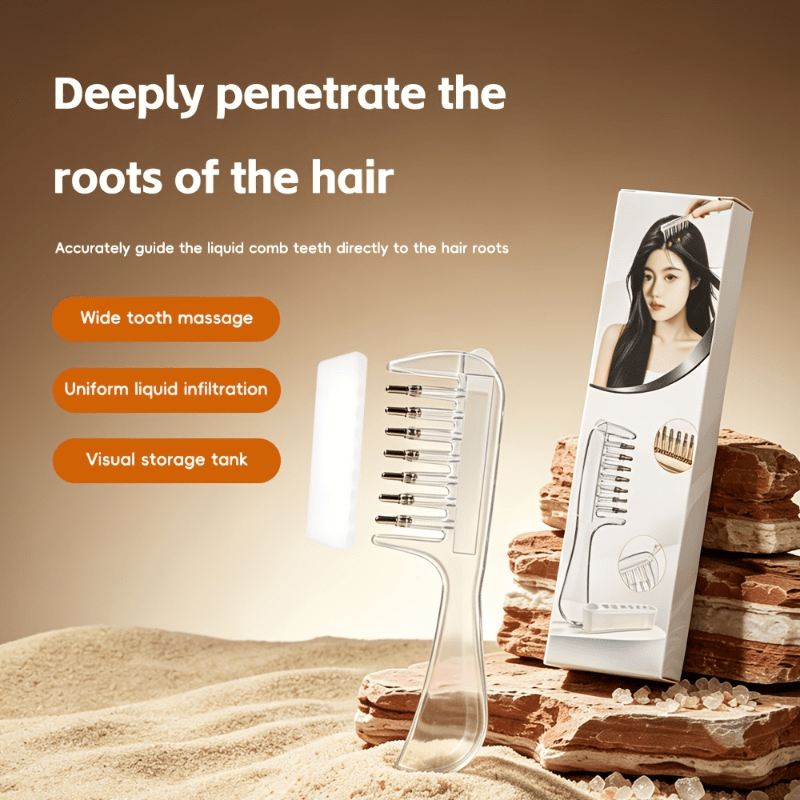 透明なエッセンシャルオイル注入ヘアコーム、再利用可能な頭皮用 - Hair Care Products のレビューと価格