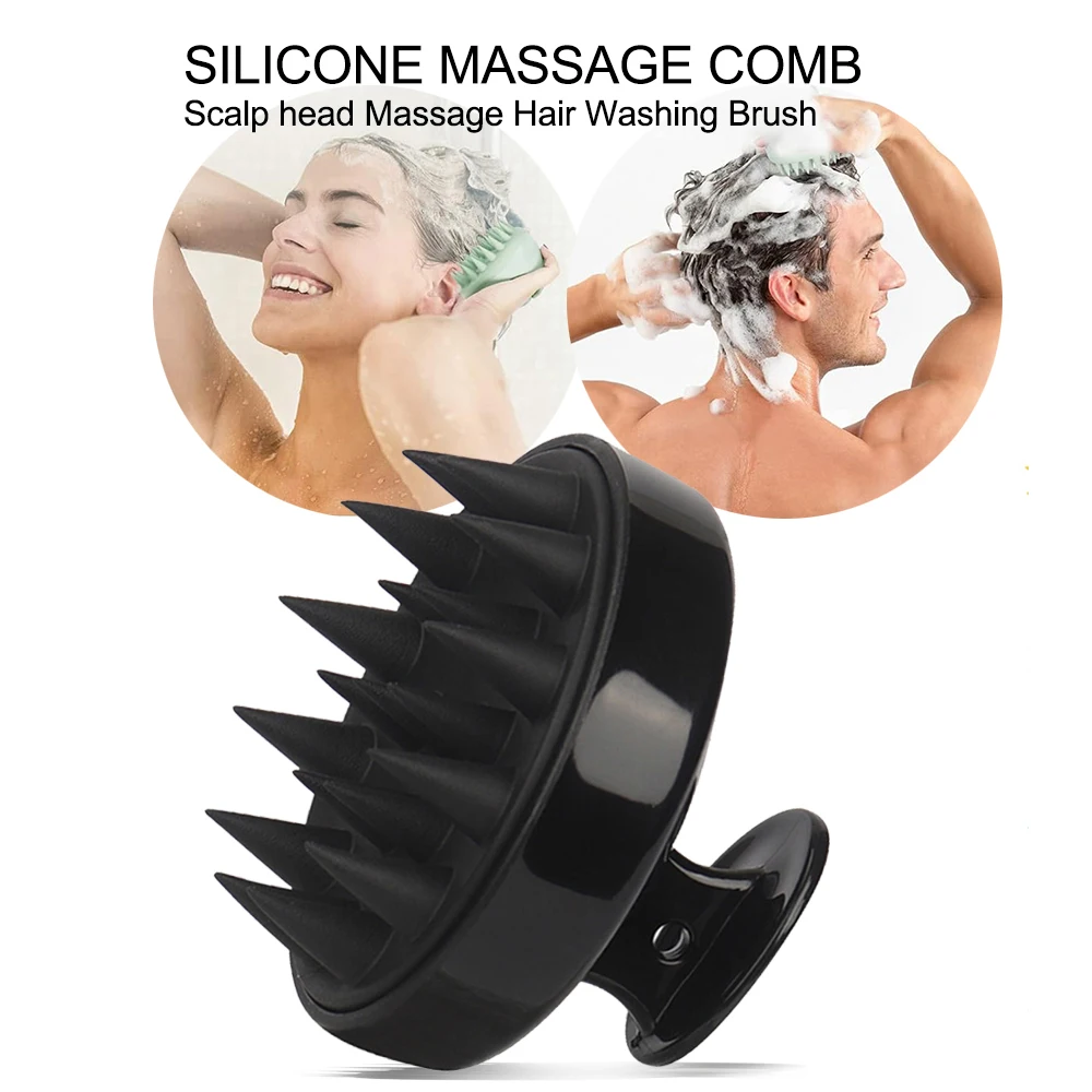 シリコンヘッド頭皮マッサージコーム洗髪ブラシソフト頭皮マッサ - Hair Care Products のレビューと価格